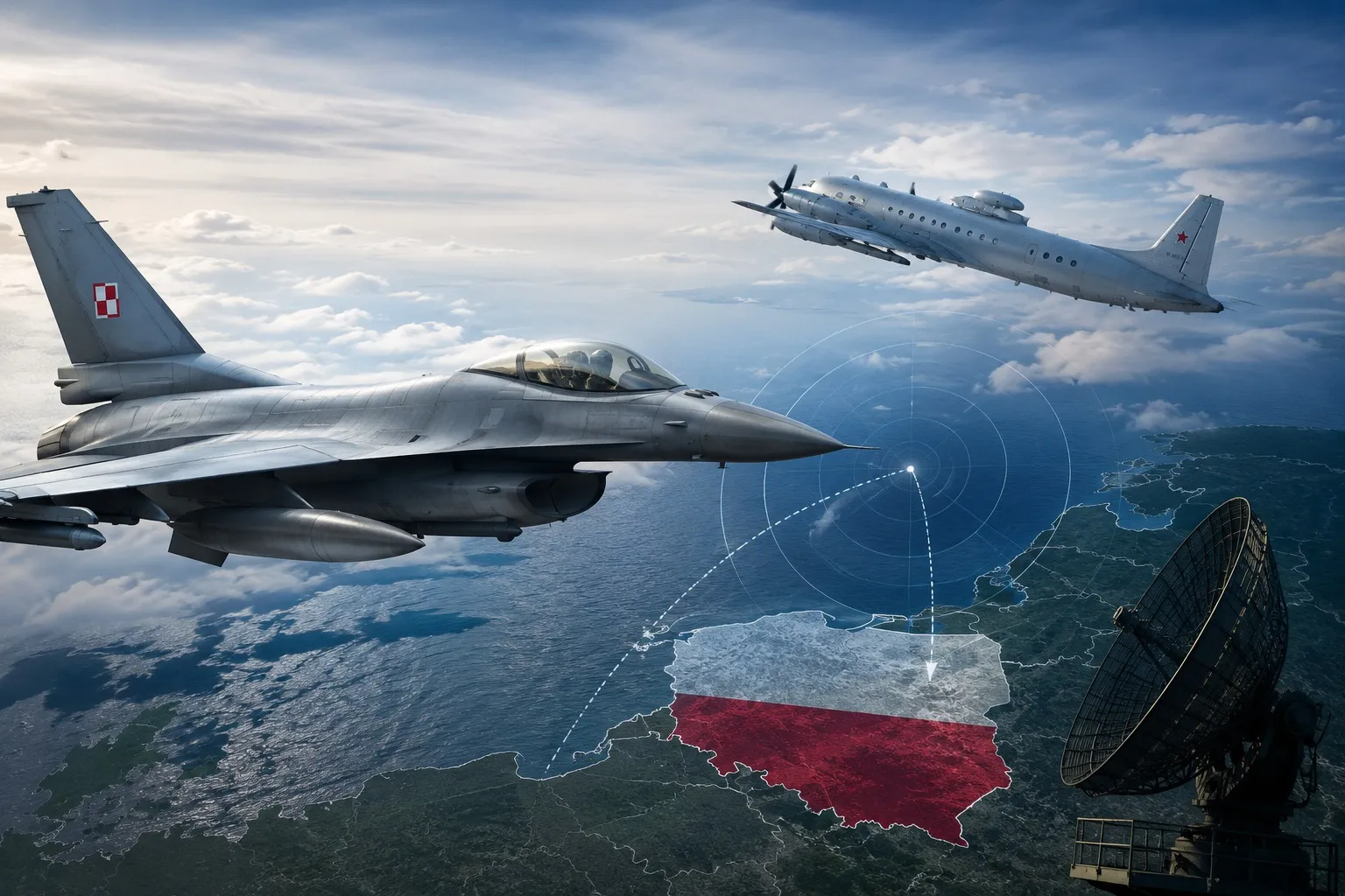 პოლონურმა F-16-ებმა ბალტიის ზღვის თავზე რუსული სადაზვერვო თვითმფრინავი ჩაჭრეს — ინციდენტი…