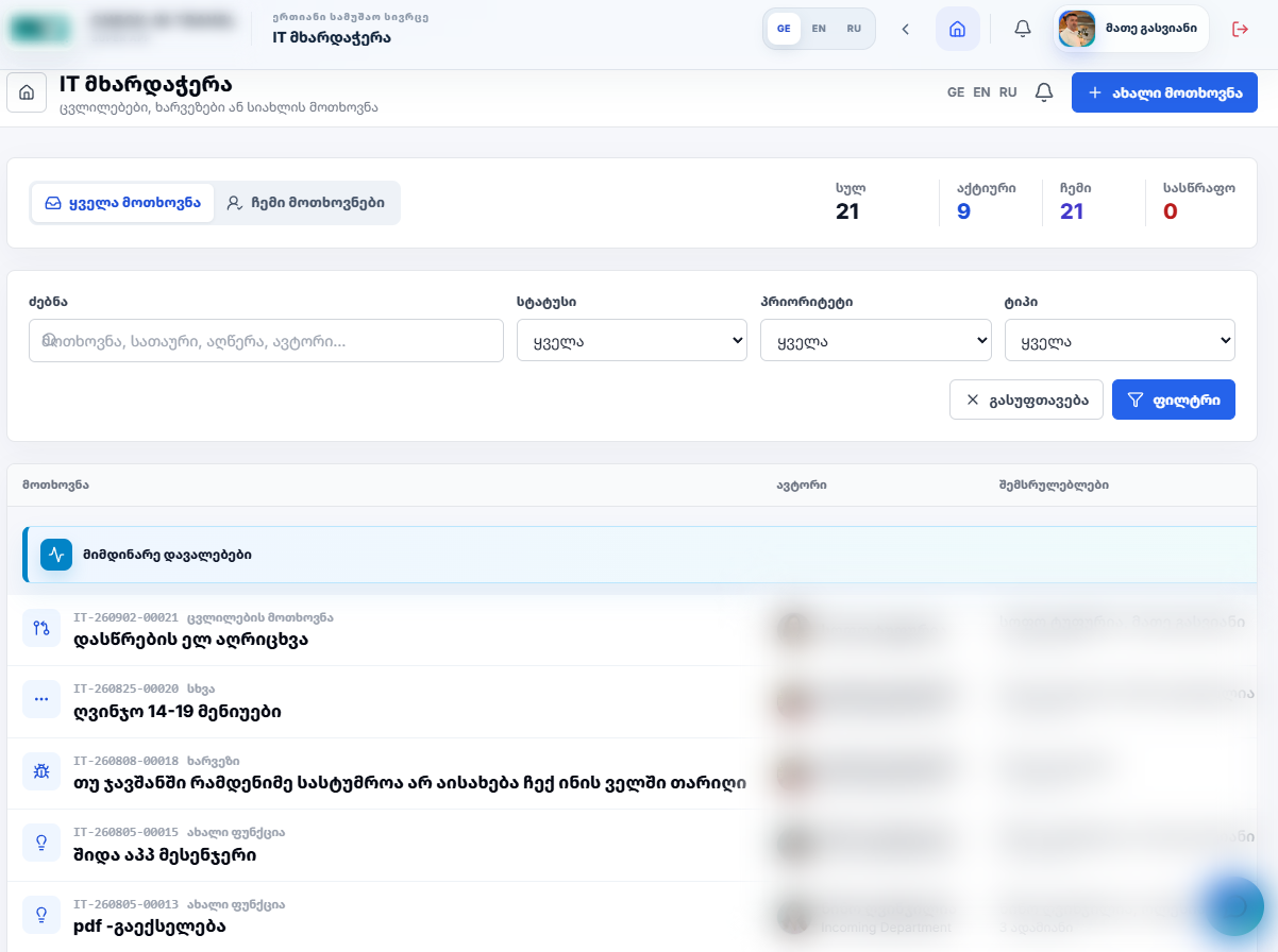 ტურისტული სააგენტოსთვის CRM აპლიკაცია — მათე გასვიანი